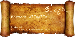 Borsodi Ádám névjegykártya